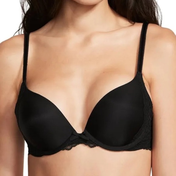 Victoria’s Secret Dream Angels Perfect Coverage lace bra 32DD black VS padded - Picture 1 of 9
